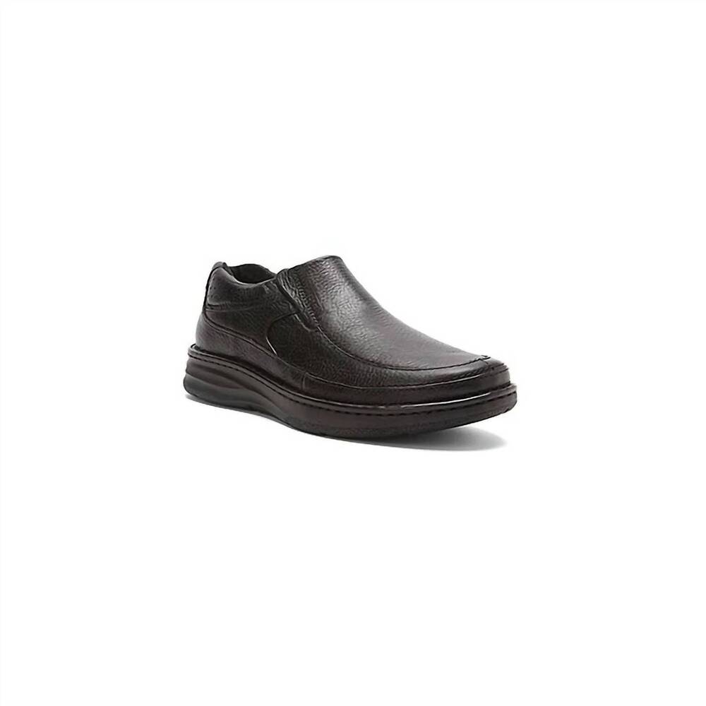 NEW DREW men's bexley slip-on shoes in black calf